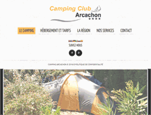 Tablet Screenshot of camping-arcachon.com